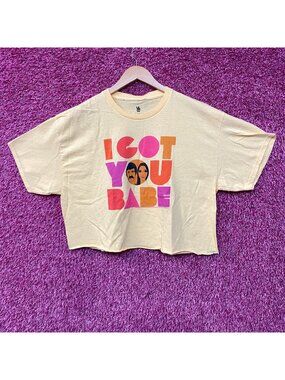 Sonny and Cher I Got You Babe Crop top Size Large